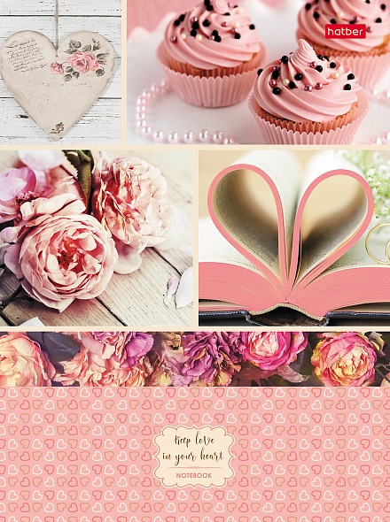 Бизнес-блокнот А5 80л. кл. Хатбер -love in your heart- 80ББ5В1_16388