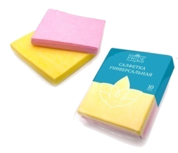 Салфетка д/уборки универсальная 10шт/уп вискоза, 30*34 см