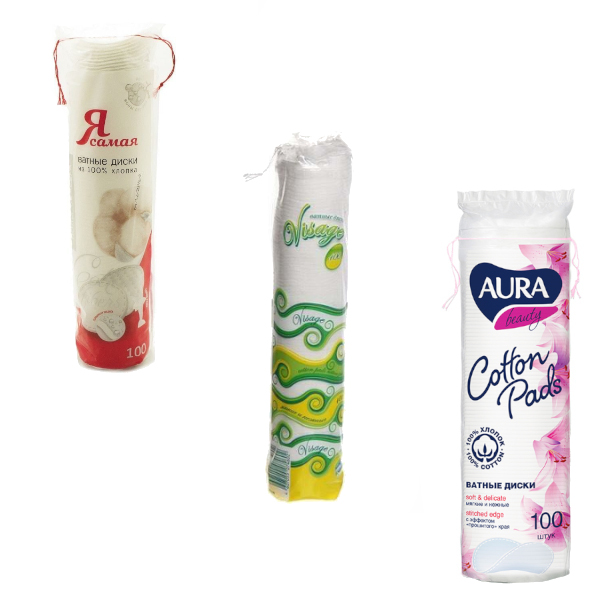Ватные диски 100шт. в ассортименте