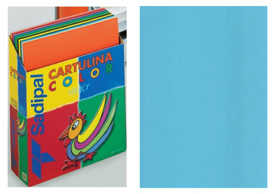 Картон Sadipal Sirio А3 пл.170г/м Небесно-голубой 07947