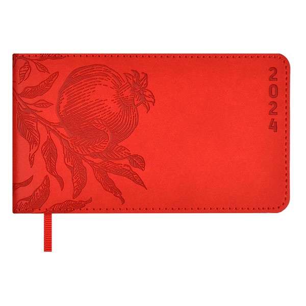 Еженедельник А-5 датир. 2024г. ESCALADA. ВИННЕР, кожзам, тиснение, красный 63912