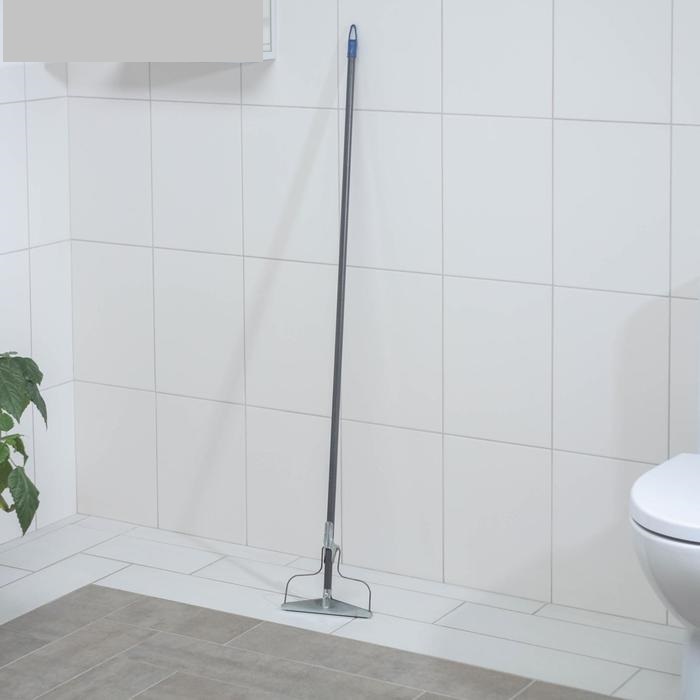 Швабра-тряпкодержатель металл. с металлическим черенком 120см