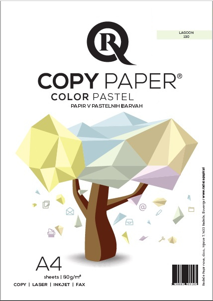 Бумага Rcopy А4 80гр пастель лагуна (светло-зеленый) 20л