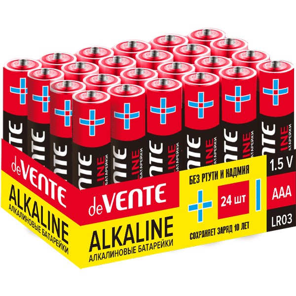 Батарейка deVENTE Alkaline LR03 AAA 4шт/уп 9010115