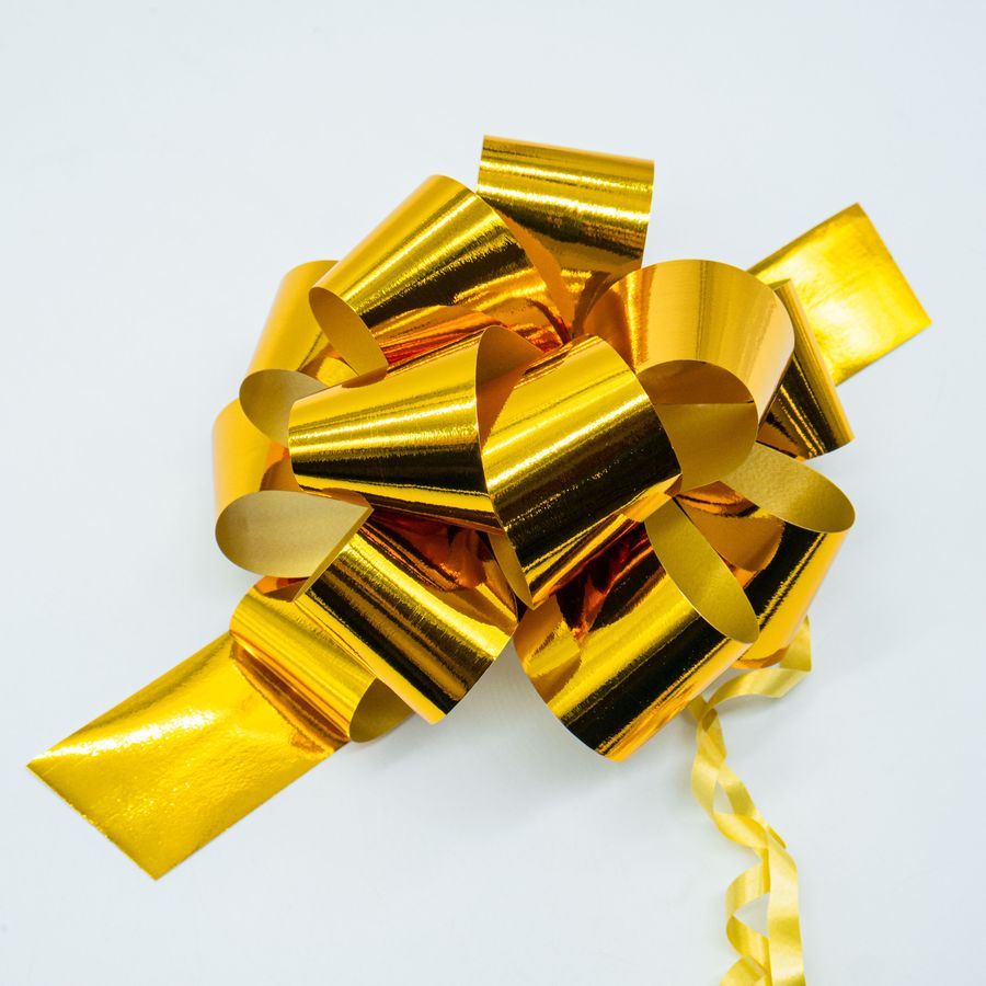 Бант-шар 3 см, фольга золото ч15726