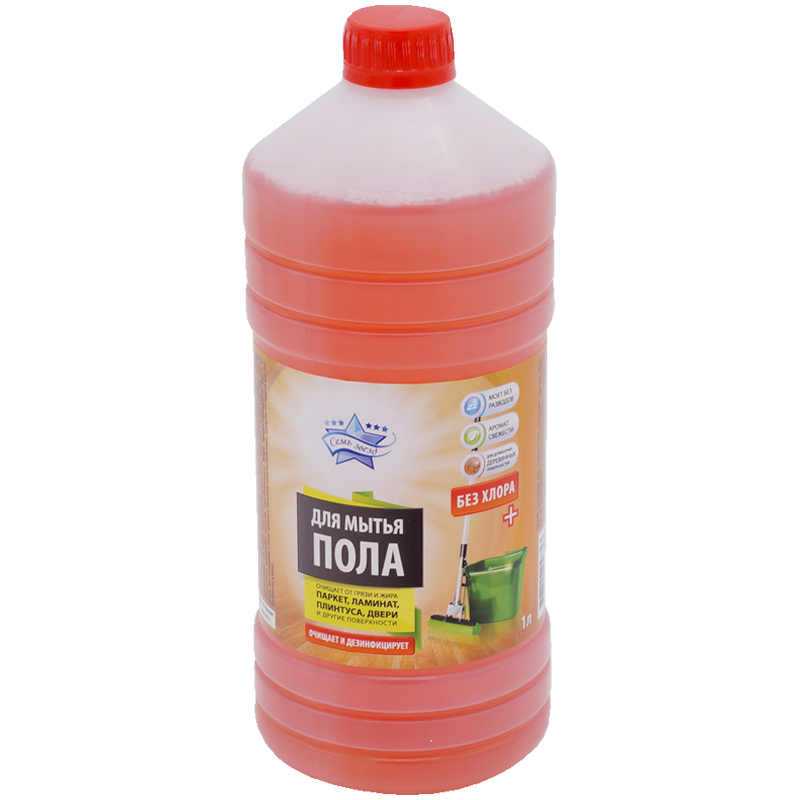 Средство для мытья полов Семь Звезд 1л Дезинфицирующее