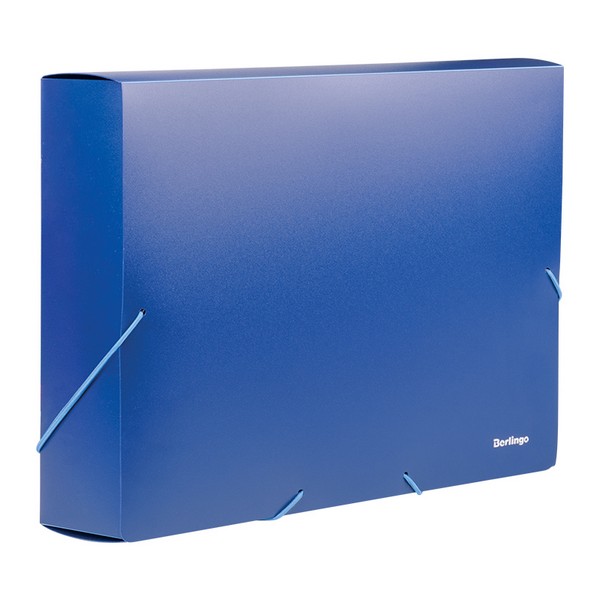 Короб архивный пластик на резинке 50мм 700мкм Berlingo AB5002, синий