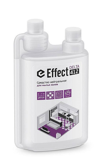 Средство для мытья полов 1л ТМ Effect ДЕЛЬТА 412 нейтральное