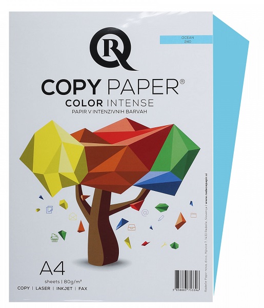 Бумага Rcopy А4 80гр интенсив океан (голубой)  20л
