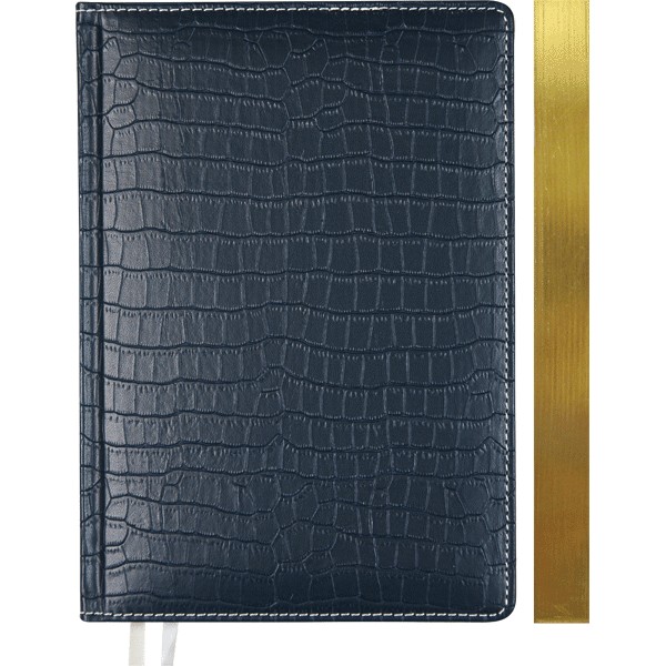 Ежедневник В-6 датир. 2024 г. deVENTE. Wild, кожзам, в подар.коробке, золотой срез, темно-синий 2233411