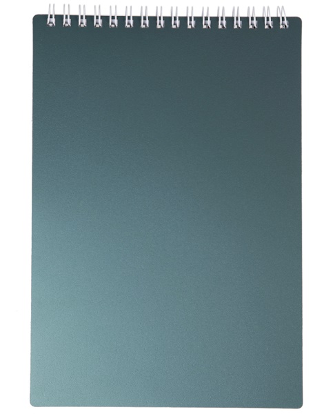 Блокнот А6 спир.,80 л. Хатбер METALLIC Бирюзовый, пластик.обложка 80Б6В1гр_03411