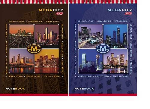 Блокнот А5 спир.,80 л.кл. Хатбер "Megacity" 80Б5В1гр
