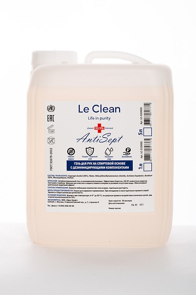 Средство антисептическое Le Clean Antisept, 5 л, гель