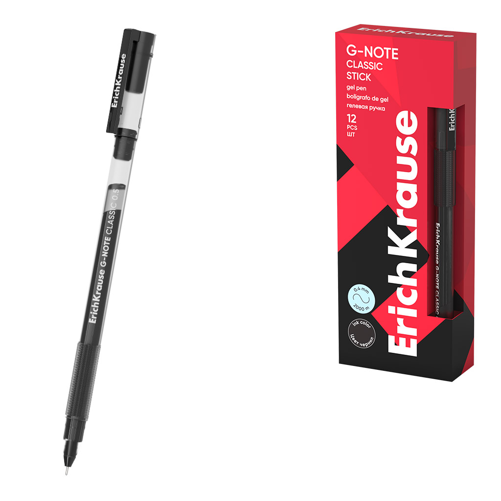 Ручка гелевая G-Note EK 63690 черная
