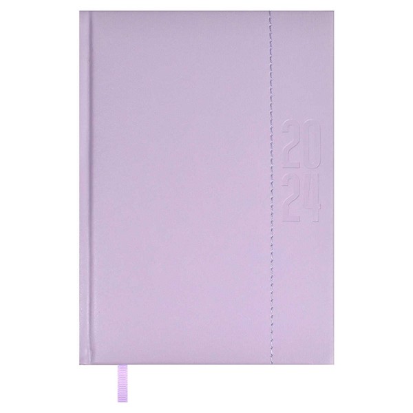 Ежедневник А-6+ датир. 2024г. ESCALADA ПЛОНЖЕ ЭКОНОМ, кожзам, сиреневый, 63799