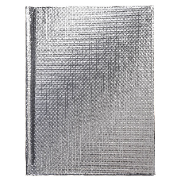 Записная книжка А6 64 л. Хатбер METALLIC Серебро, бумвинил 64ЗКт6В5