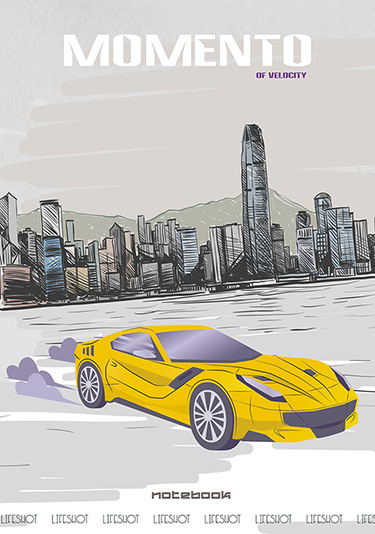 Записная книжка А6 Жёлтое авто, 100л, 7БЦ, спираль С0592-108