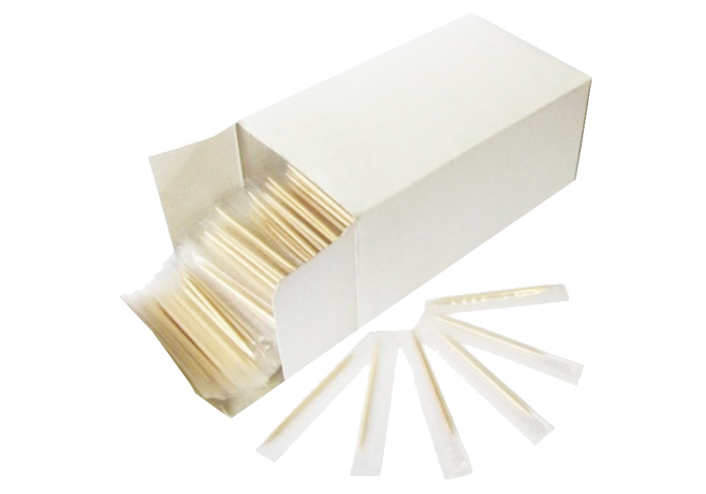 Зубочистки деревянные в индив.прозрачной упаковке 1000шт/уп