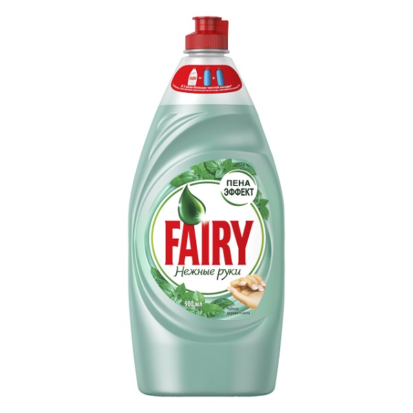 Средство д/посуды Fairy 900мл Нежные руки Чайное дерево и мята