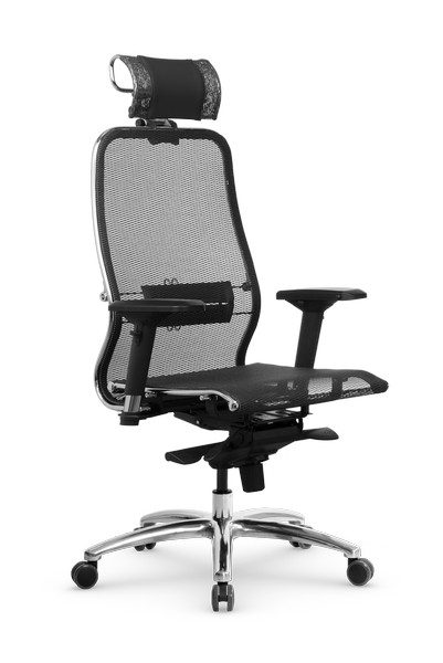 Кресло Samurai S-3.04 Infinity Easy Clean, сетч.ткань, хром, черный