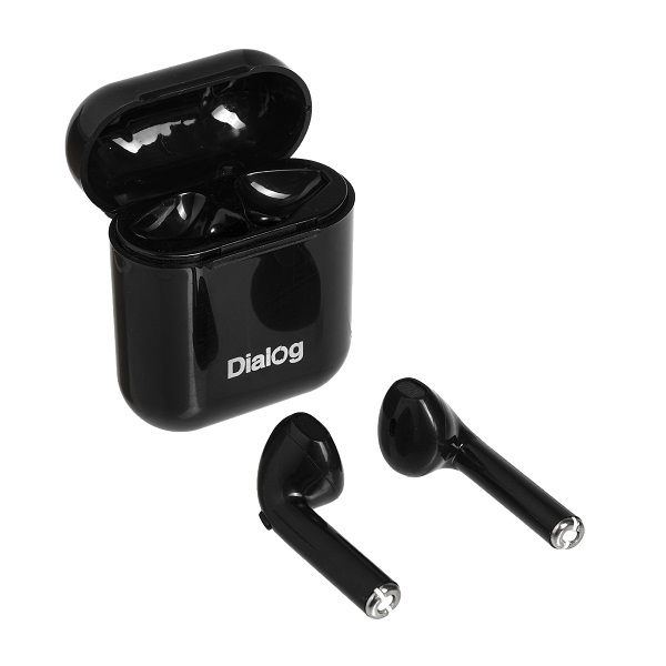 Наушники беспроводные вкладыши Dialog ES-25BT, черные 4639287 с микрофоном