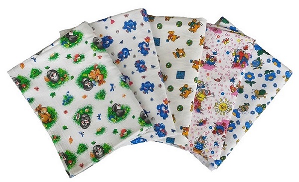 Пеленка фланелевая 90*150см ассорти