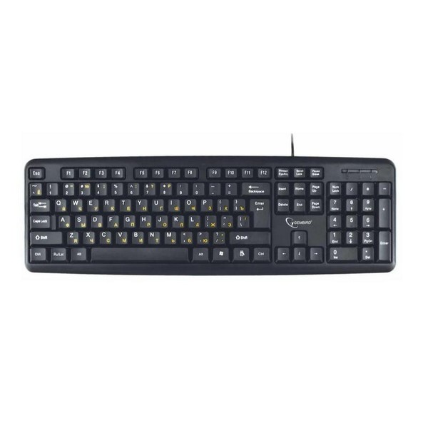 Клавиатура Gembird KB-8320U-Ru_Lat-BL, черный USB