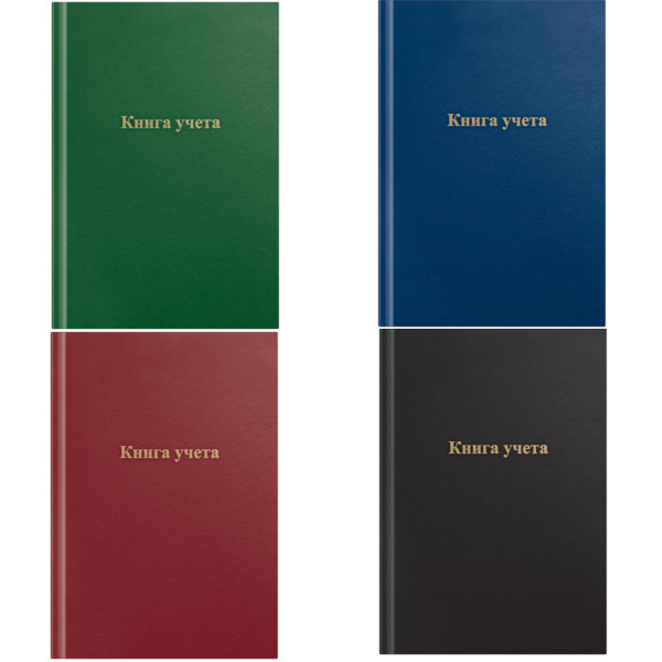 Книга учета бумвинил 96л офсет клетка 326531/2056425/275754/КУ-521/КУОК-3162 цв. ассорти