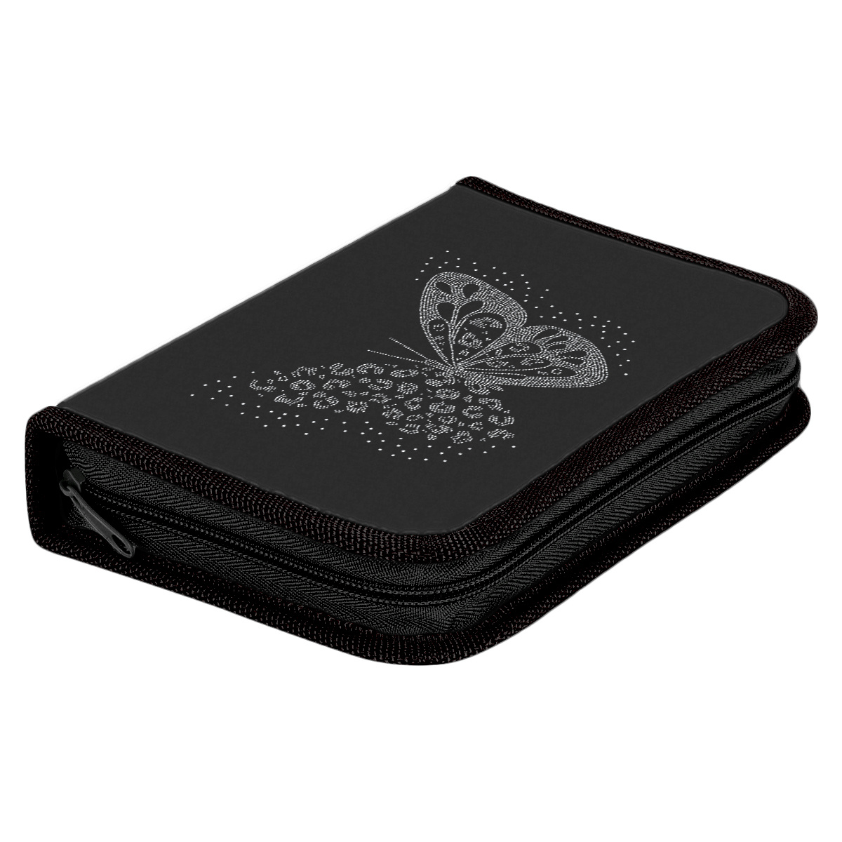 Пенал 1 отд. большой КОКОС. Бабочка, ПКТ 09-22-1/251587 2 откидные планки, 3D фольга