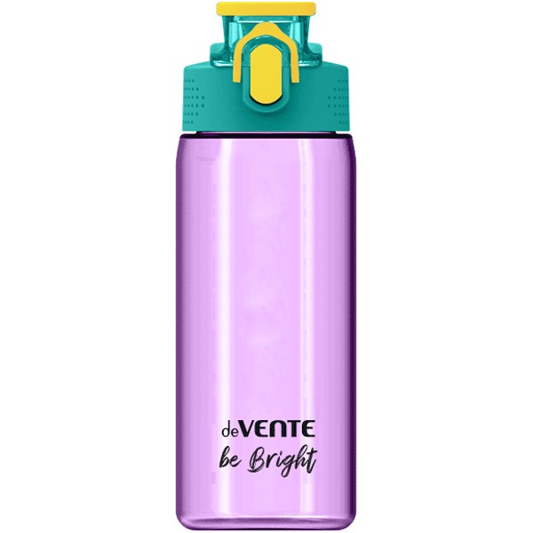 Бутылка 550 мл deVENTE. Be Bright, пластик, с петлей,  с кнопкой и предохранителем, фиолетовая 8090240