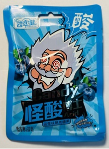 Конфеты кислые Sour Acid Candy, 25гр Голубика