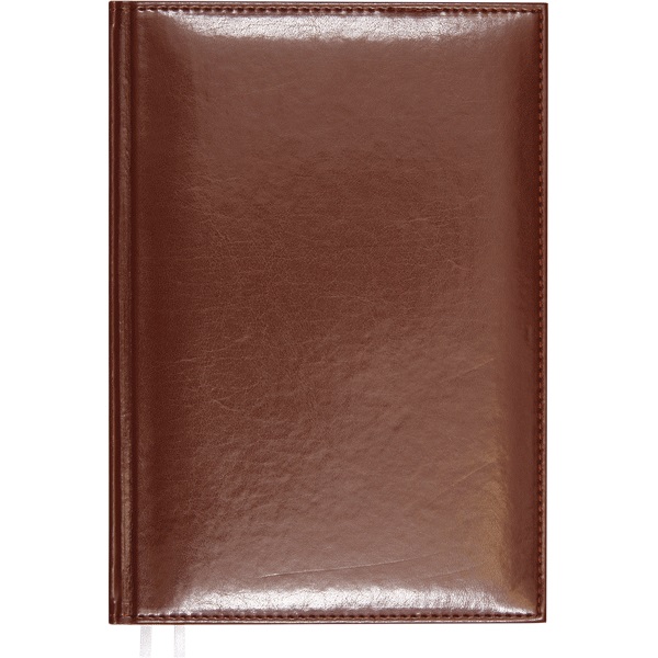 Ежедневник А-5 датир. 2024 г. Attomex. Visa, кожзам, термо тиснение, коричневый 2332463