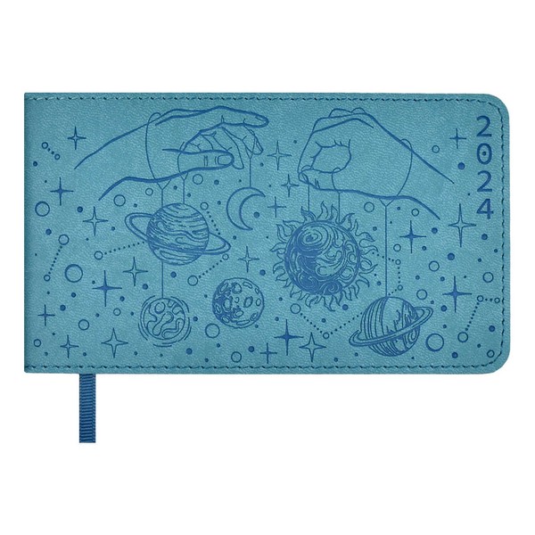 Еженедельник А-5 датир. 2024г. ESCALADA. ВИННЕР, кожзам, тиснение, мятный 63916