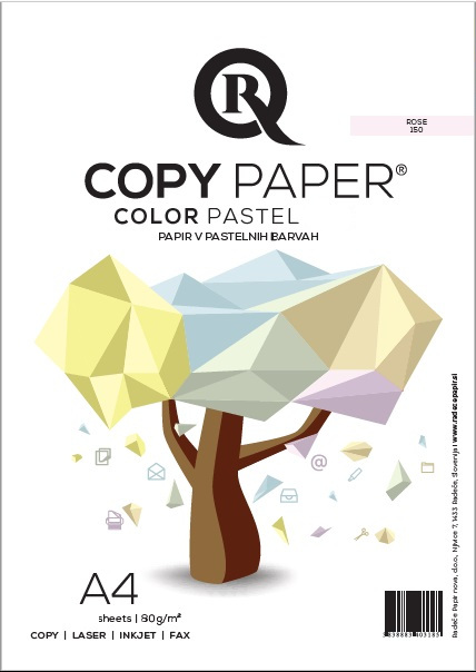 Бумага Rcopy А4 80гр пастель роза (светло-розовый) 50л