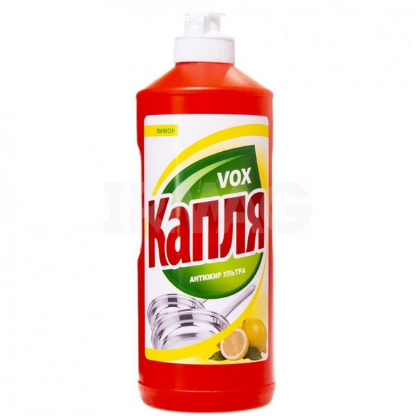 Средство д/посуды КАПЛЯ VOX 450мл Лимон. Антижир ультра ВЕСНА