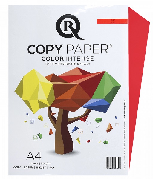 Бумага Rcopy А4 80гр интенсив огонь (красный)  20л