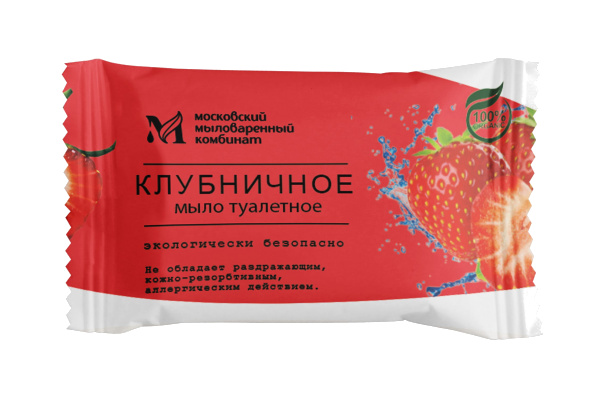 Мыло туалетное 100гр ММК Клубничное