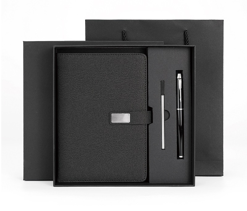 Набор подарочный в пакете (ежедневник недат. А5+ручка+стержень) черный