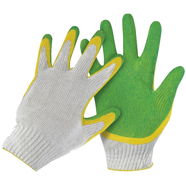 Перчатки защитные трикотажные с 2-й латексной заливкой 13 класс 
