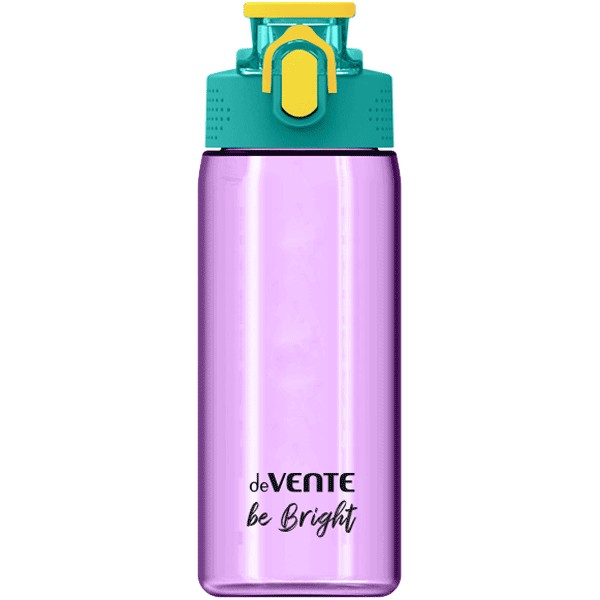 Бутылка 550 мл deVENTE. Be Bright, пластик, с петлей,  с кнопкой и предохранителем, фиолетовая 8090240