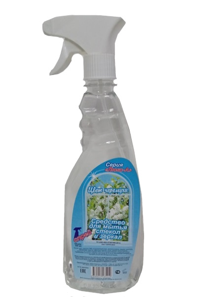 Средство д/стекла и зеркал 500мл Цвет черемухи, с изопропиловым спиртом, курок