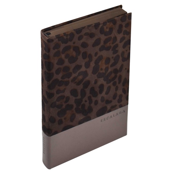Ежедневник А-5 недатир. ESCALADA. ЛЕОПАРД, кожзам, цвет.срез, темно-коричневый 64216