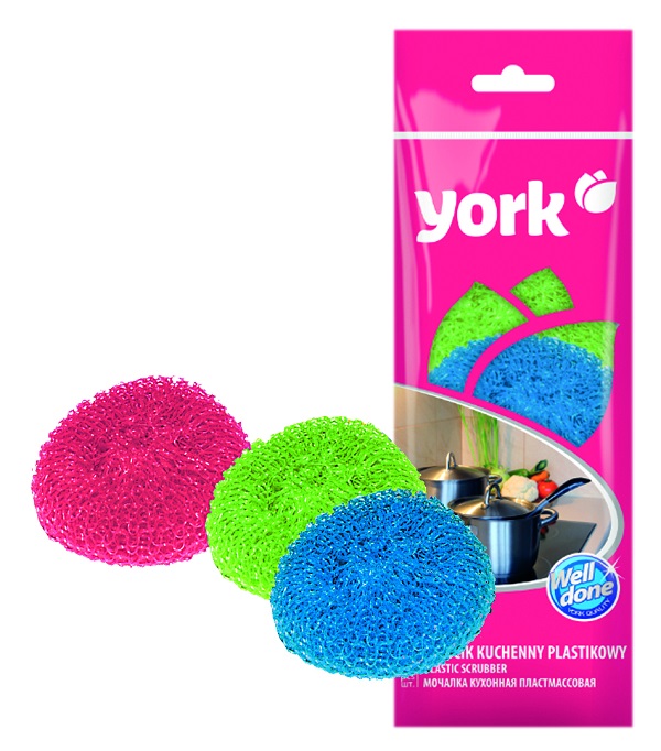 Мочалка пластмассовая 3шт 0101 ВЫВОД