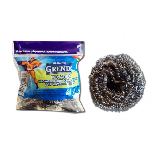 Мочалка металл. мягкая в индивид.упаковке