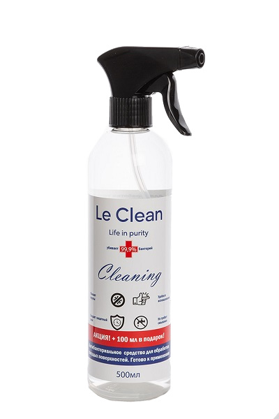 Средство дезинфицирующее Le Clean CLEANING, 500 мл, курок