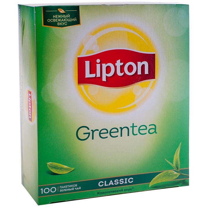 Чай Lipton Classic Green, зеленый 100 пакетиков