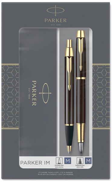 Набор подарочный Parker IM Black GT шариковая ручка + перьевая ручка 2093216
