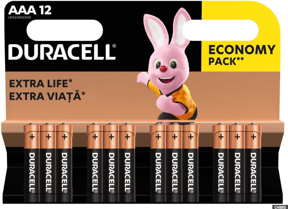 Батарейка Duracell LR03 AAA BASIC 12шт/уп