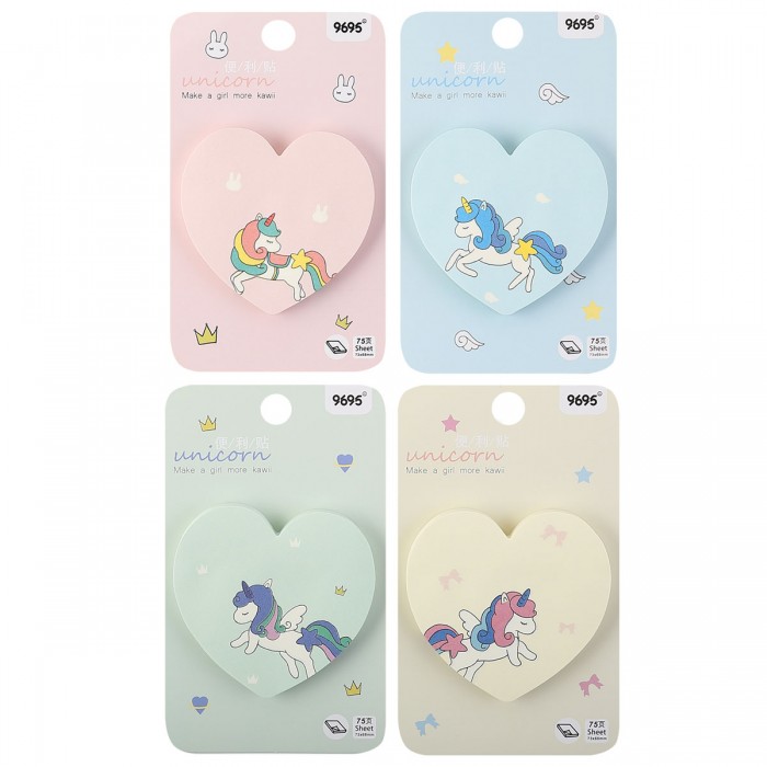 Самоклеящийся блок КОКОС "Единорог" 70*73 мм, 75л. 190080/95-136