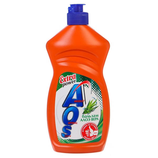 Средство д/посуды AOS 450мл Алоэ Вера